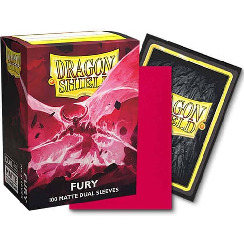 Dragon Shield Matte Dual Fury Alaric Crimson King 100ct Sleeves image 0